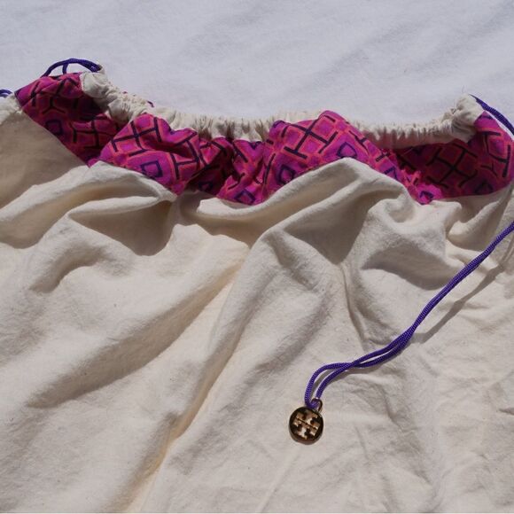 Cotton Tory Burch drawstring dust bag - Picture 3 of 5